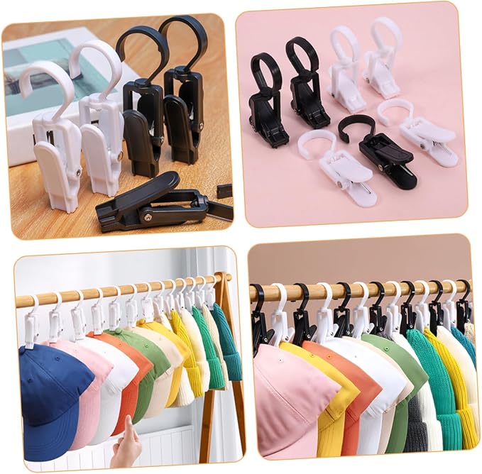 Luxshiny 20pcs Swivel Laundry Hook Clips Drip Rack Waterproof Clothes Hanger - Image 8