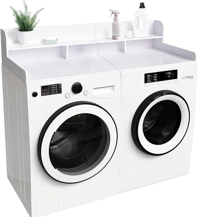 Washer Dryer Countertop with Shelf, Washer and Dryer Covers by Qiaoxuan