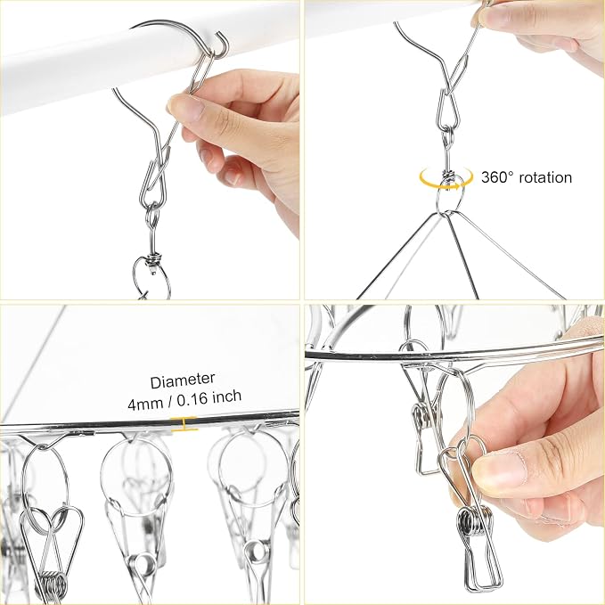 Folding Clothes Drying Hanger - Image 4