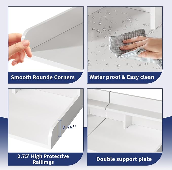 Washer Dryer Countertop with Shelf, Double Layer Organizer - Image 4
