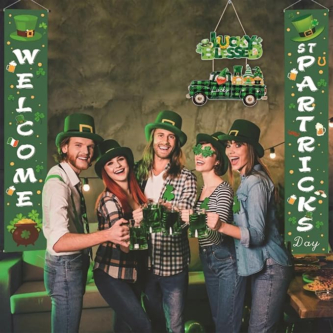 Ausril St Patricks Day Door Decorations, Irish Blessing Sign - Image 3