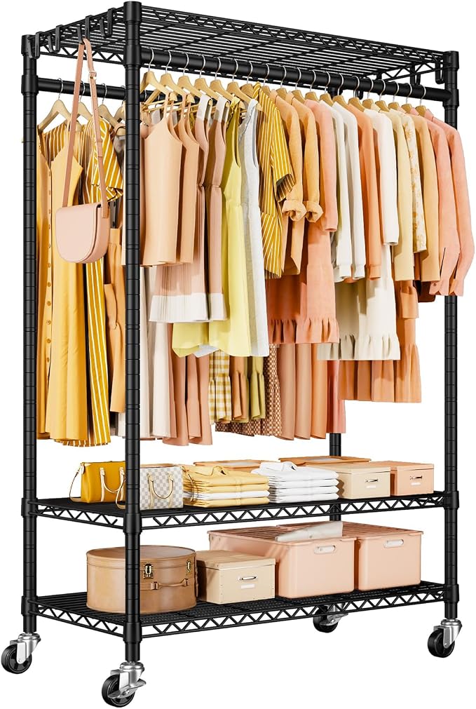 P7 Rolling Clothes Rack, Clothing Racks by UlifHome