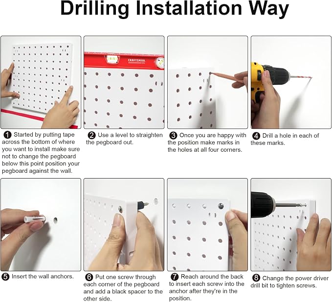 Pegboards, Pegboard Wall Organizer Panels, Peg Boards - Image 3