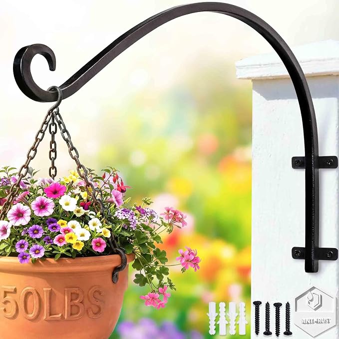 Heavy Duty Hanging Plant Bracket: 50lbs Weight Capacity by Lifyzoon