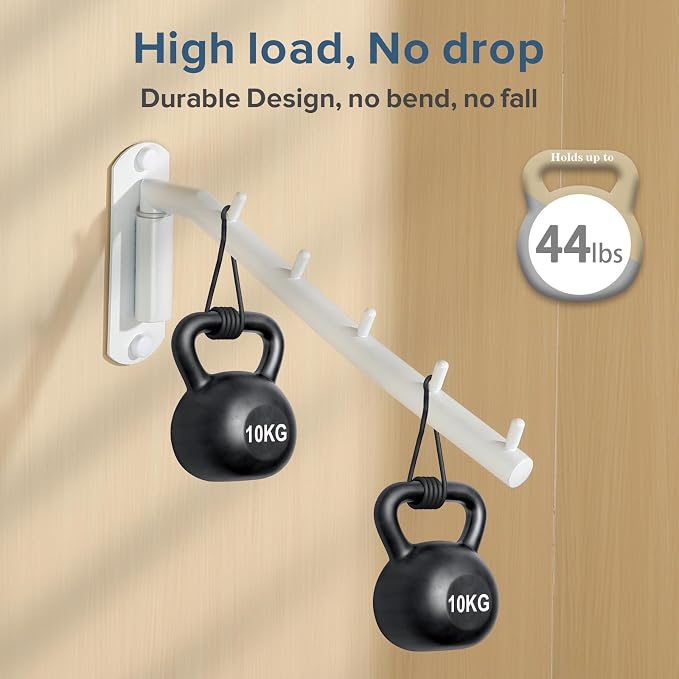 Alise Swing Clothes Hanger Rack, Garment Racks Wall Mount Clothes Bar-Hanger - Image 4