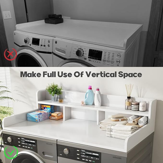 Washer Dryer Countertop, Laundry Wood Shelf Topper - Image 4
