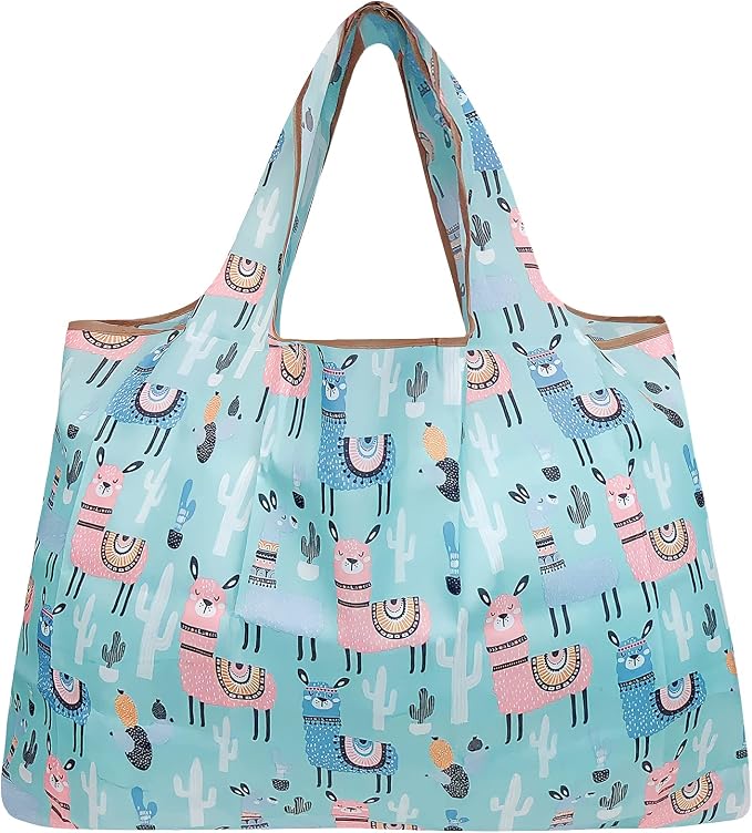 allydrew Large Foldable Tote Nylon Reusable Grocery Bag - Image 3
