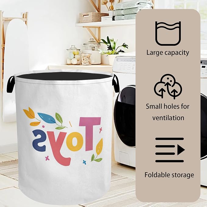 Toys Foldable Canvas Laundry Basket - Image 7