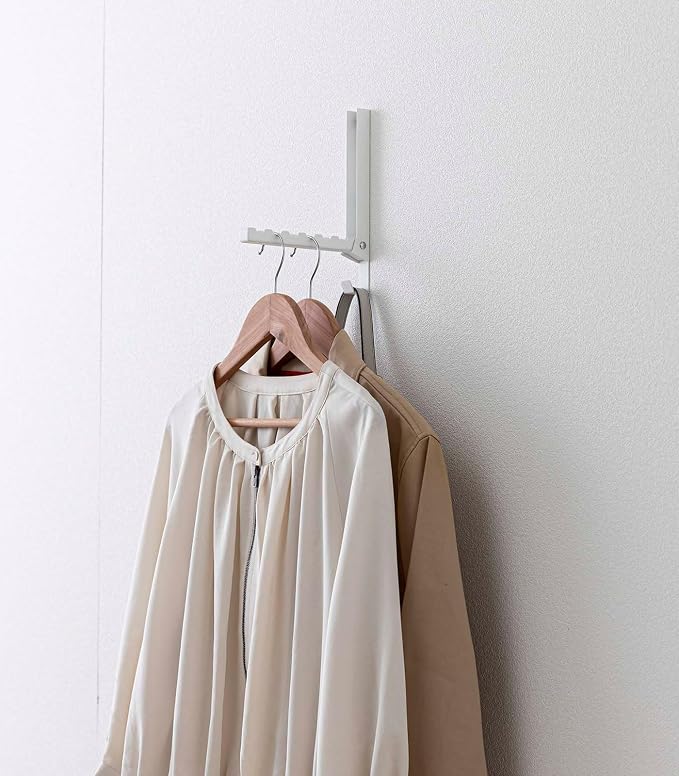 YAMAZAKI Home Smart Over The Door Coat Hook Organizer Collapsible Foldable Rack - Image 7
