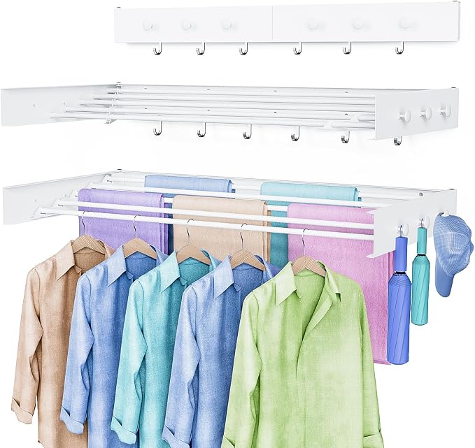 Drying Rack Clothing, Clothes Drying Rack Wall Mounted, Laundry Drying Rack by Unknown