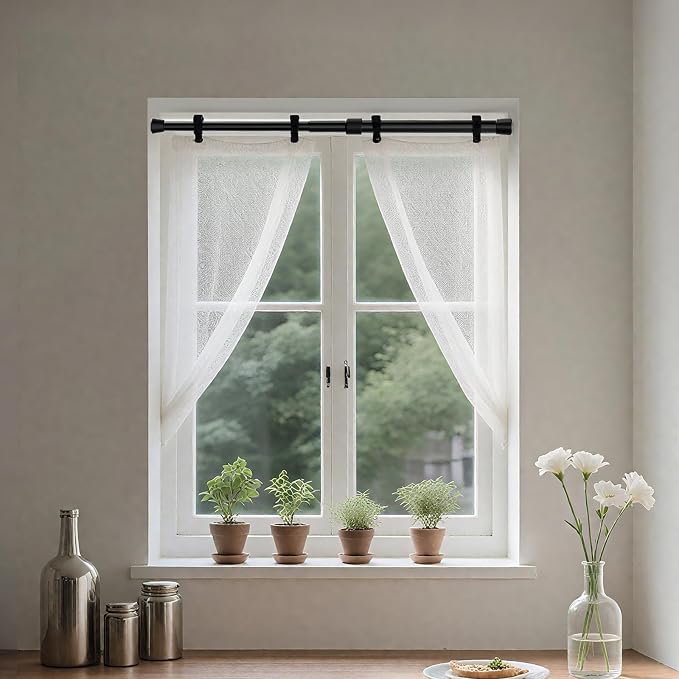 Spring Tension Rods 29-42 Inches Adjustable Small Short Curtain Rod No Drill - Image 7