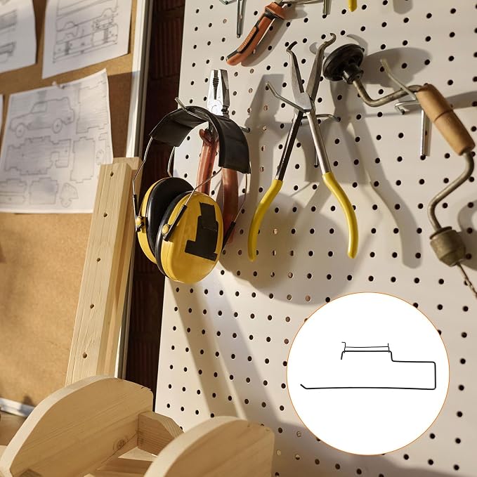 HARFINGTON Pegboard Paper Towel Holder 12" Stainless Steel Peg Board Display - Image 6