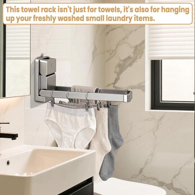 Hand Towel Bar, Upgrade Self-Adhesive Kitchen Towel Holder Reduce Fall Off - Image 3