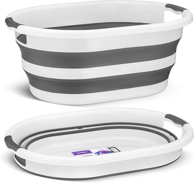 Superio Collapsible Laundry Basket Holder 5-Pack, Clothing Storage, Picnic by Superio