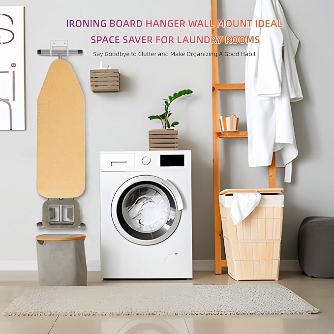 BiJun Ironing Board Hanger Wall Mount, Ironing Board Hanger - Image 2