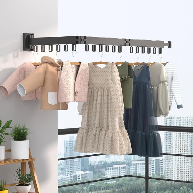 Clothes Drying Rack, Laundry Drying Rack Wall Mount - Image 7