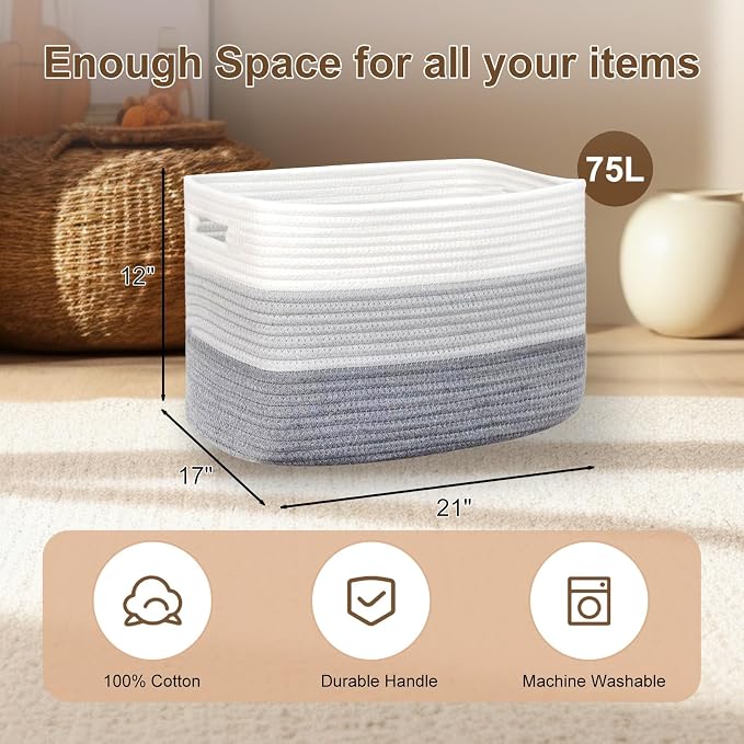 Laundry Basket with handle - Image 2