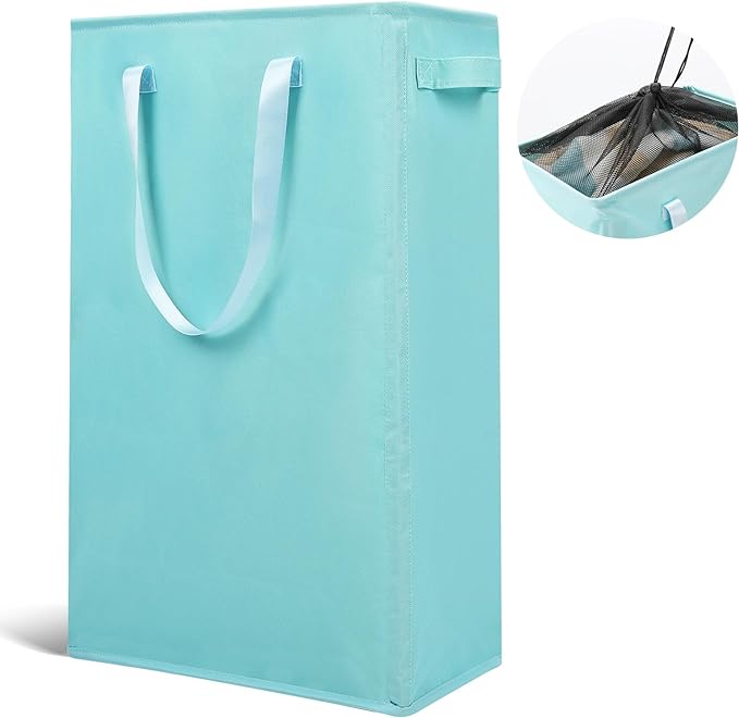 Odonata Slim Laundry Hamper Handles Collapsible Laundry Basket Thin Dirty by Odonata