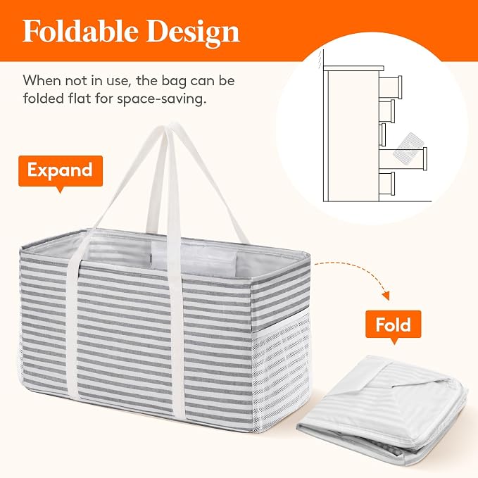 Lifewit Extra Large Tote Bag, Reusable Grocery Bags - Image 4