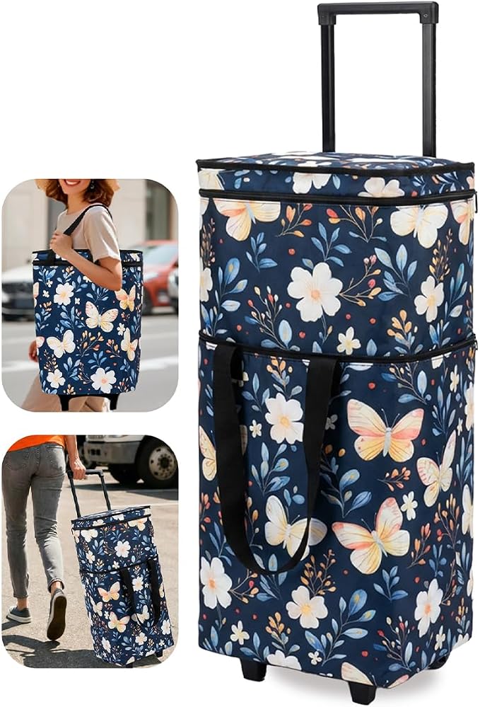 Foldable Rolling Bag, Portable Small Shopping Cart by Unknown