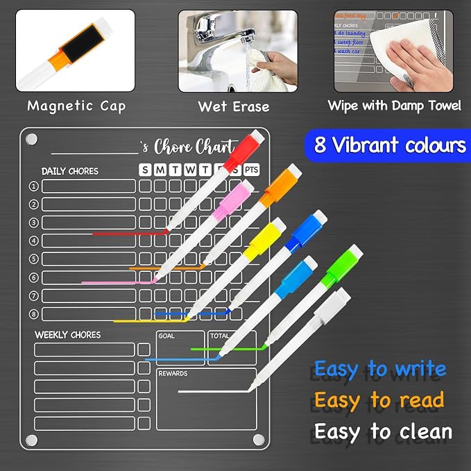 PigPotParty Acrylic Magnetic Chore Chart - Image 3