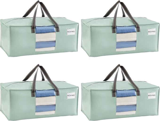 VENO 4 Pack Heavy Duty Moving Bags, Christmas Storage Bins by Veno