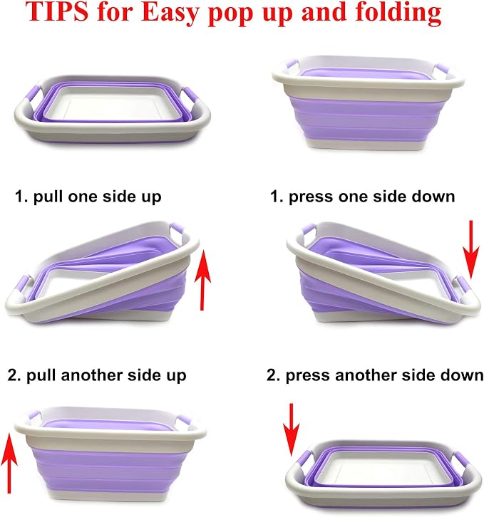SAMMART 41L Collapsible Plastic Laundry Basket - Image 7