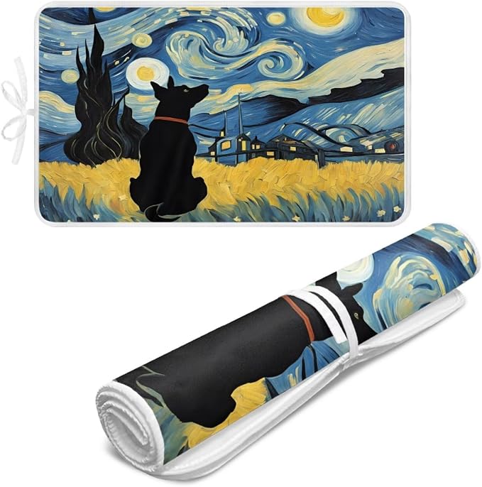 The Starry Night Dog Pattern Ironing Mat Foldable Ironing Pad Portable Board - Image 6