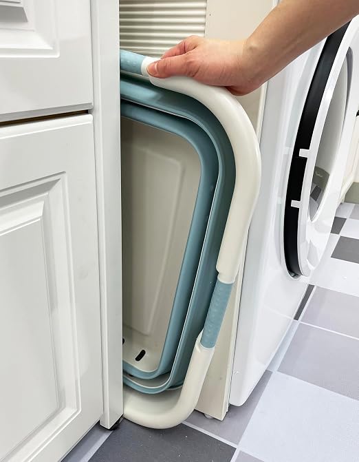 SAMMART 41L Collapsible 3 Handled Plastic Laundry Basket - Image 3