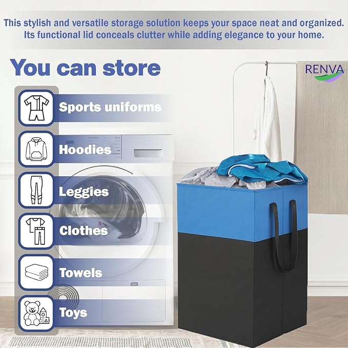 RENVA 75L Laundry Basket for Clothes, Basket - Image 6