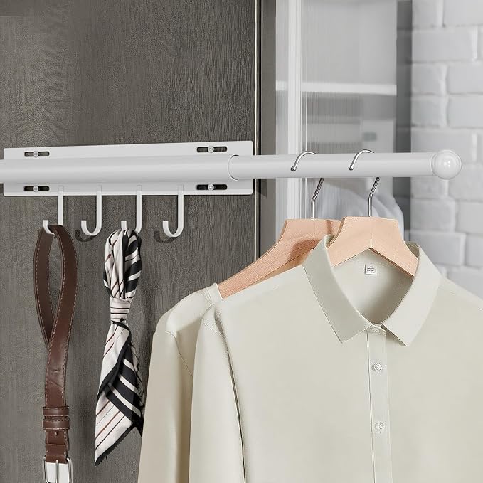 12 inch valet rod, extendable and pull-out wardrobe pole - Image 7