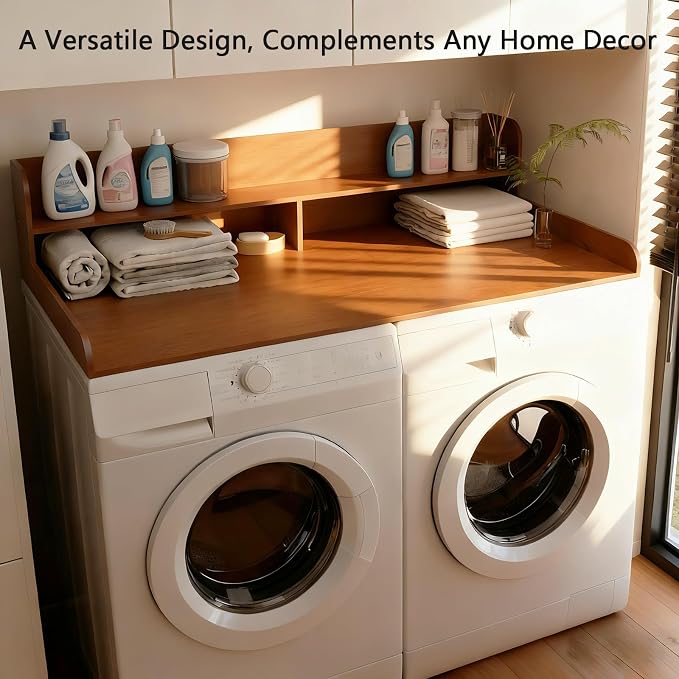 Fabuday 2-Tier Wood Washer Dryer Countertop - Image 4