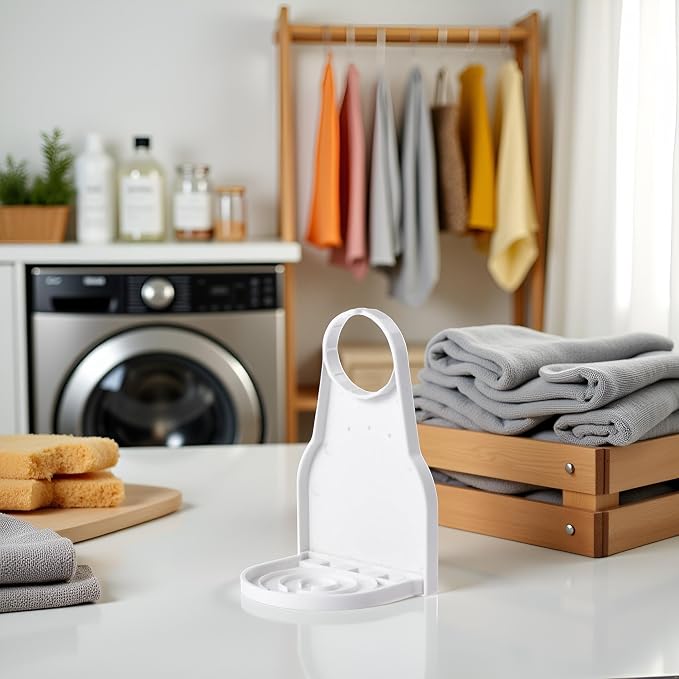 White Foldable Detergent Drip Catcher Laundry Clip Tight On Laundry Bottle - Image 6