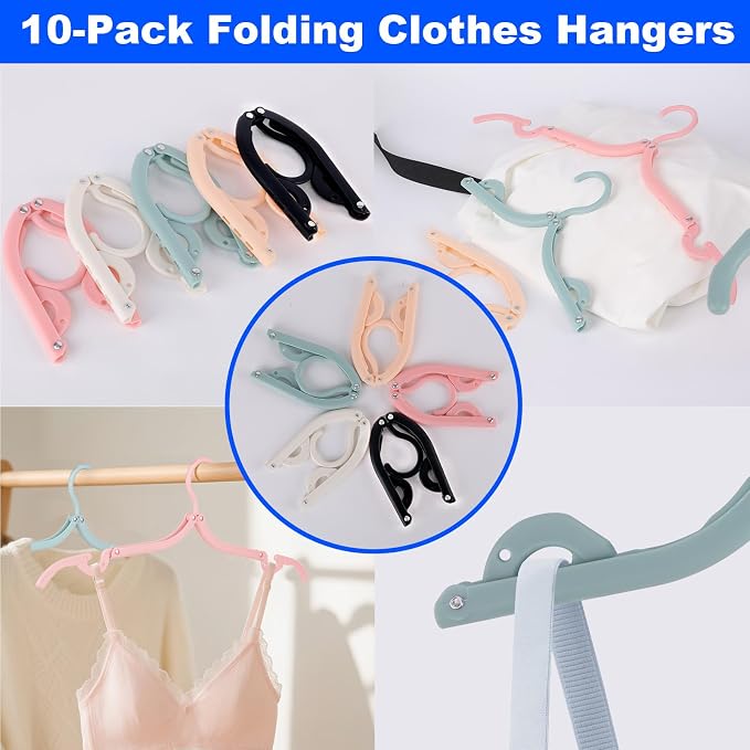 10 Pack Foldable Travel Hangers - Image 4