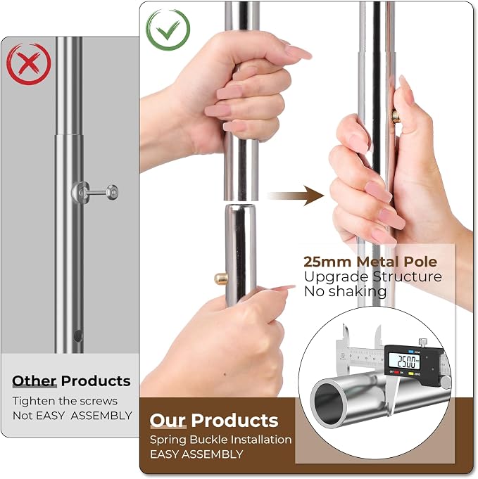 Heavy Duty Clothes Rack, Rolling Clothing Rack - Image 5