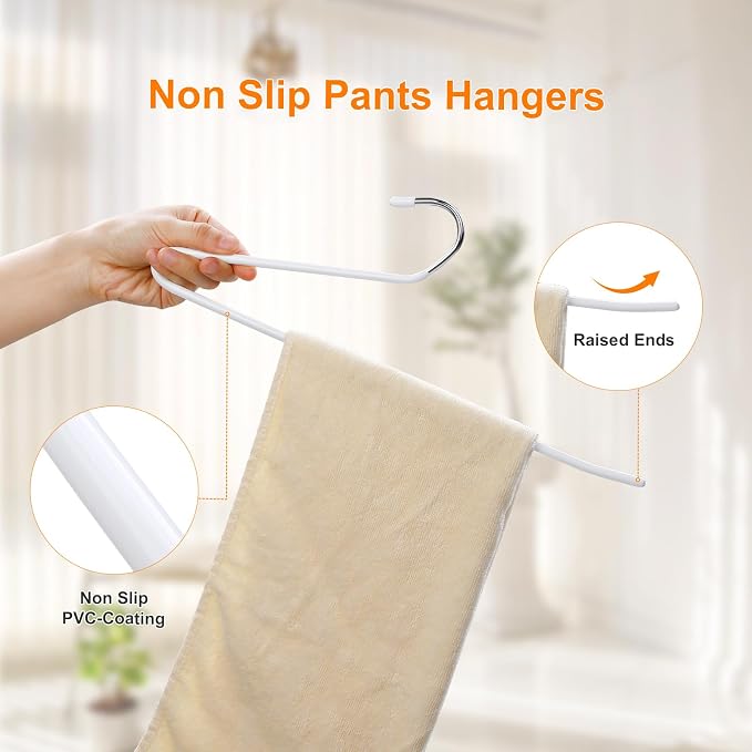 MOPALL Clothes Hanger 30 Pack, Pants Hangers Space Saving Heavy Duty Coat - Image 2