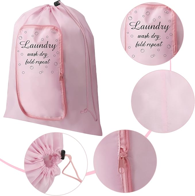 2 Pcs Travel Laundry Bag Washable Dirty Clothes Bag - Image 2