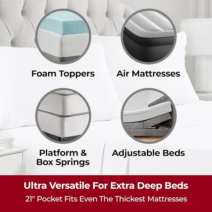 Mellanni Extra Deep Twin Sheets - Image 2