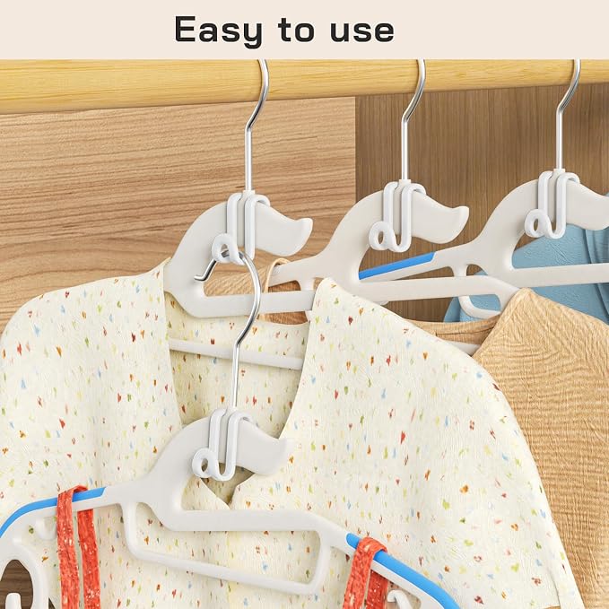 Tinfol Clothes Hanger Connector Hooks, Heavy Duty Clothes Hanger Extender Clips - Image 4