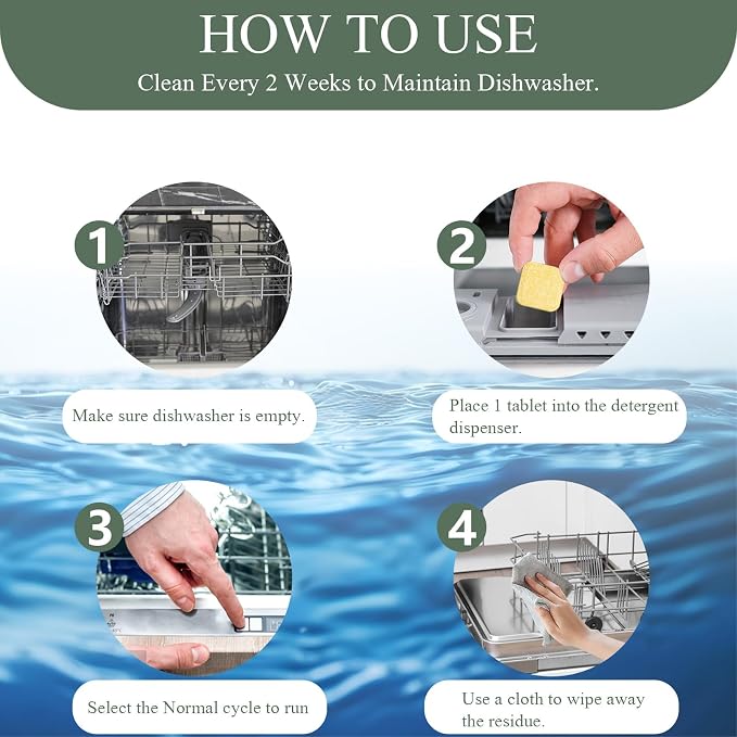 24PCS Dishwasher Cleaner and Deodorizer Tablets - Image 7