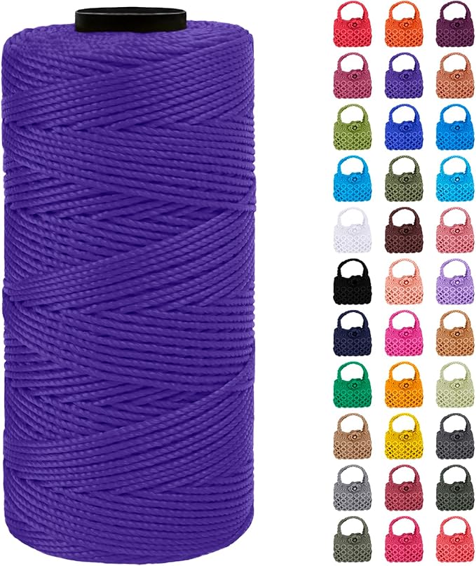 Braided Macrame Cord 1.5mm x 218yards Polypropylene Rope Polyester Rope Yarn by LEREATI