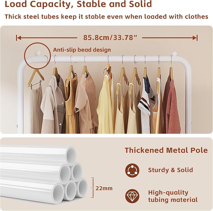 JIUYOTREE Standard Clothes Clothing Garment Rack - Image 5