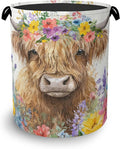 Hightland Cow Laundry Basket, Oxford Cloth Laundry Hamper by Unknown
