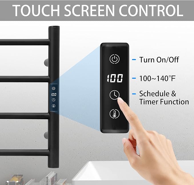 KEG Smart WiFi Towel Warmer Wall Mounted - Image 3
