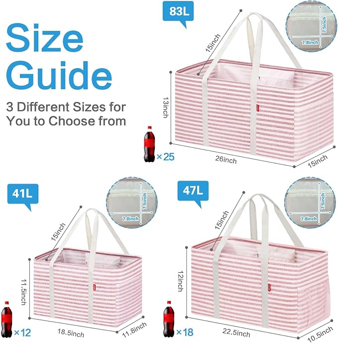 LHZK Standing Extra Large Utility Tote Bag - Image 4