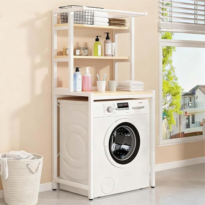 Space-Saving 3-Tier Over Washer and Dryer Storage Shelf, Heavy-Duty Over - Image 3