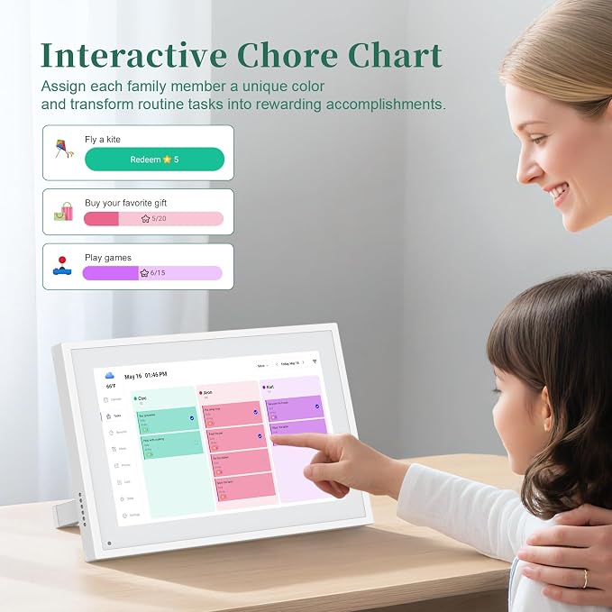 Smart WiFi Digital Calendar, HD Touch Screen Home Interactive Electron Calender - Image 5