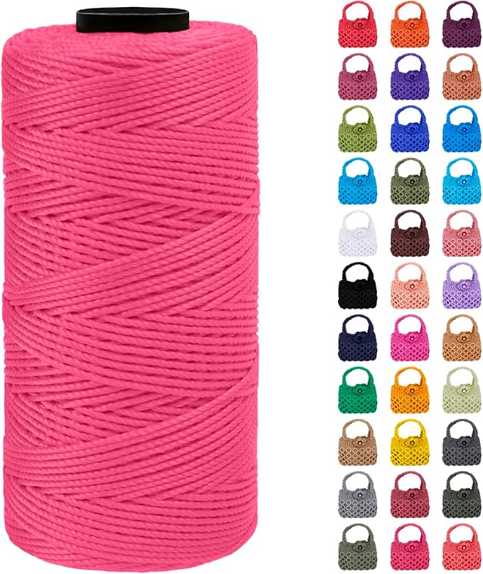 Braided Macrame Cord 1.5mm x 218yards Polypropylene Rope Polyester Rope Yarn by LEREATI