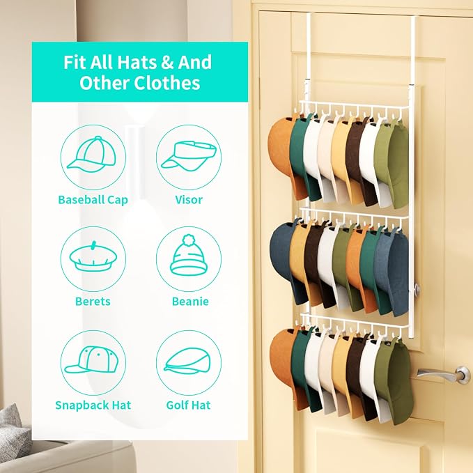 HapiRm Over Door Hat Rack - Image 2