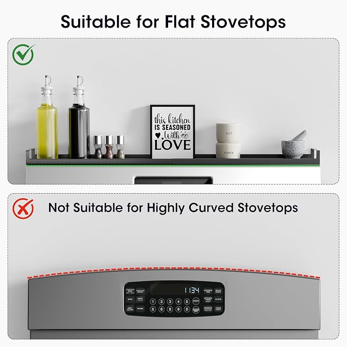 Bumusty 4X Strong Magnetic, Seasoning Organizer Kitchen Shelves, Matte Black - Image 3